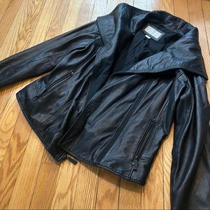 Michael Kors Leather Moto-Jacket